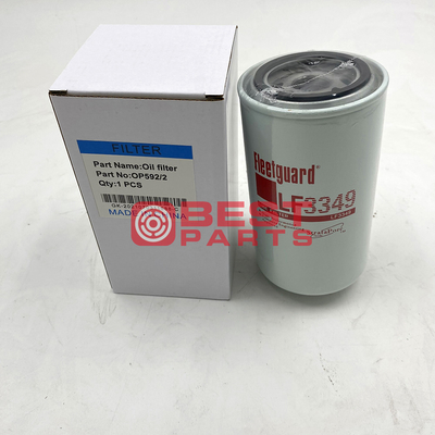 Excavator Engine Spare Parts Lube Spin - On Fleetguard Oil Filter Element OP592-2 LF3349 For Dongfeng Cummins Engine