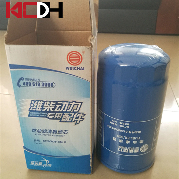 Weichai Excavator Engine Parts Diesel Filter Fuel Filter Element 612600081334